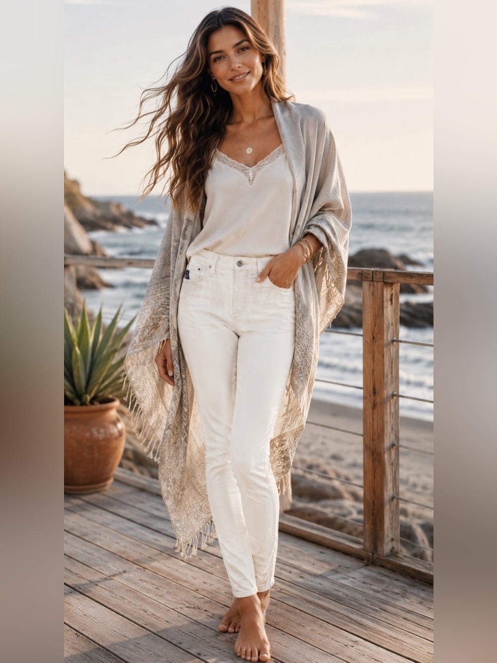 AG Adriano Goldschmied "The Farrah Skinny" in White